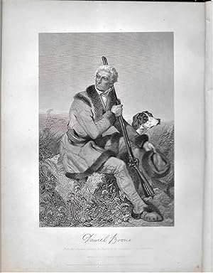 Daniel Boone, Steel Engraved Portrait, with Facsimile Signature
