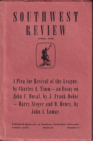 Southwest Review Vol XXIV 1938-39 COMPLETE