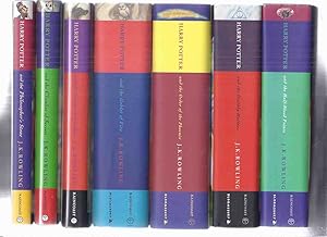 SEVEN Volumes: Harry Potter & Philosopher's Stone; Chamber of Secrets; Prisoner of Azkaban; Goble...