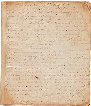 [MANUSCRIPT JOURNAL AND ACCOUNT BOOK OF JOSEPH MOORE, PHYSICIAN TO A MILITIA CAVALRY UNIT DURING ...