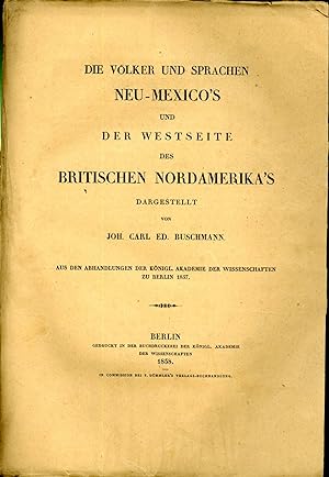 Die Völker und Sprachen Neu-Mexico's und der Westseite des britischen Nordamerika's