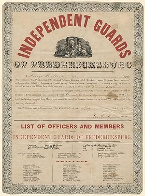 Militia Service Certificate from Fredericksburg, Pennsylvania