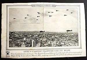 [Aviation] 1934 Miami Skyline with a Salute from the Army's Fastest Fighters [Illustrated Current...