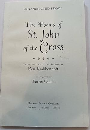 The Poems of St. John of the Cross: (Dual English/Spanish) (Uncorrected Proof)