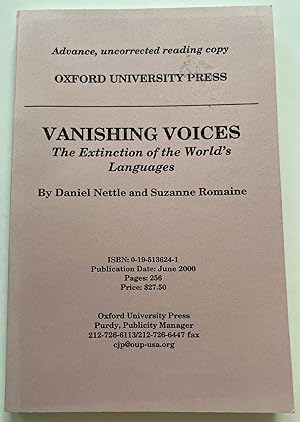 Vanishing Voices: The Extinction of the World's Languages (Advanced Reading Copy)