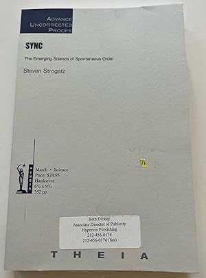 Sync: The Emerging Science of Spontaneous Order (Advanced Uncorrected Proof)
