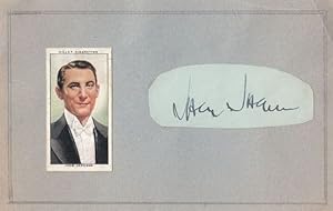Jack Jackson Cricket Autograph Hand Signed Photo on Ephemera