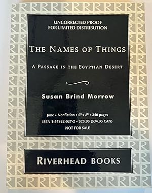 The Names of Things (Uncorrected Proof)