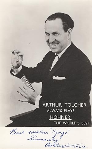 Not Now Arthur Tolcher Harmonica On Morecambe & Wise Hand Signed Photo