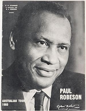 Paul Robeson Signed Program from Comeback Tour After Fighting McCarthyism