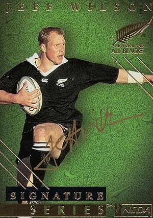 Jeff Wilson New Zealand Signature Rugby Hand Signed Photo Card