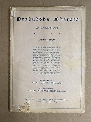 Prabuddha Bharata, or Awakened India (June, 1930 - Volume XXXV, Number 6)