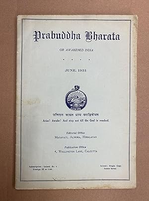 Prabuddha Bharata, or Awakened India (June, 1931 - Volume XXXVII, Number 6)