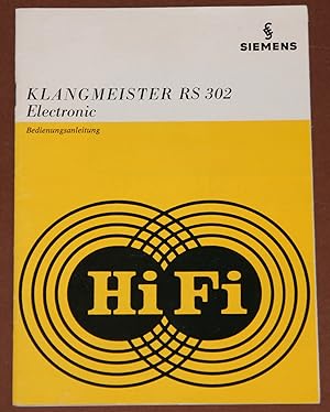 Siemens HiFi - Klangmeister RS 302 Electronic - Bedienungsanleitung