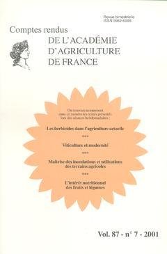 Les Herbicides Dans l'Agriculture Actuelle. Viticulture et Modernite. Maitrise des Inondations. (C