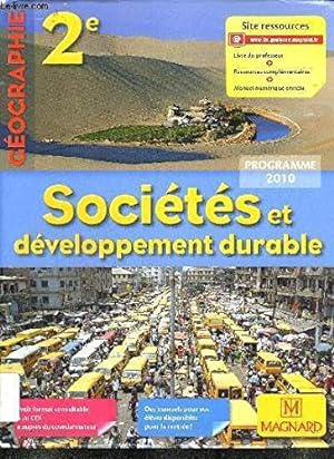Géographie 2e - Sociétés et développement durable