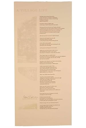 A Village Life (Signed Broadside)