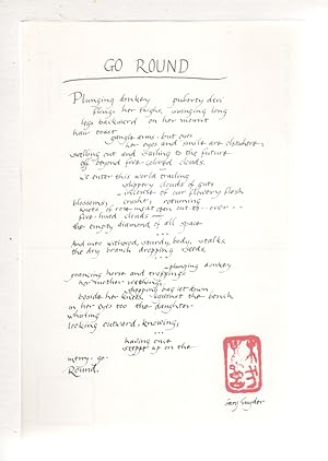 GO ROUND, Poetry Postcard.