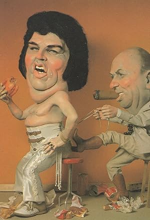 Elvis Presley Spitting Image Type Puppet Rare Postcard Please Read