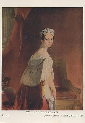 Queen Victoria Wearing Robes Of State Rare Painting Postcard