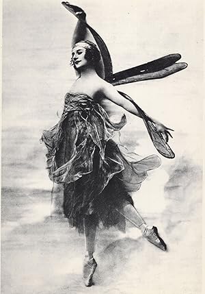 Anna Pavlova In The Dragonfly Russian Ballet Award Photo Postcard
