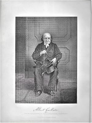 Albert Gallatin, Steel Engraved Portrait, with Facsimile Signature