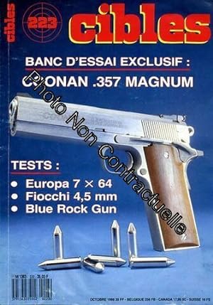 Cibles N° 223 : Coonan 357 Magnum - Europa 7x64 - Fiocchi 4 5mm - Blue Rock Gun