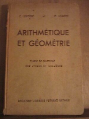 Lebossé hémery Arithmétique et géométrie classe de 4ème Fernand nathan