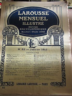 Larousse Mensuel illustré Revue Encyclopédique n95 Janvier 1915