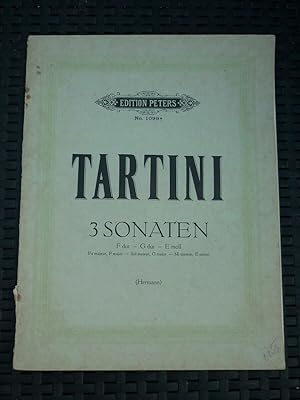 Tartini 3 Sonaten F dur-G dur-E moll Edition Peters N1099
