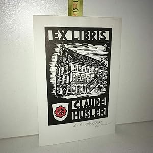 ex Louis René BECKER Claude Husler ExLibris Bookplate