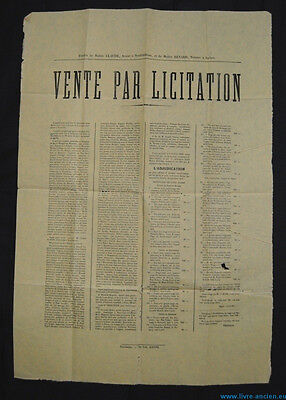 Affiche VENTE PAR LICITATION VOSGES à Attigny saint julien Adjudication