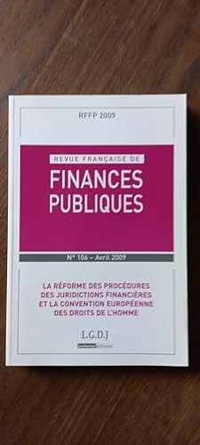 Revue Française De Finances Publiques n106 l g d j