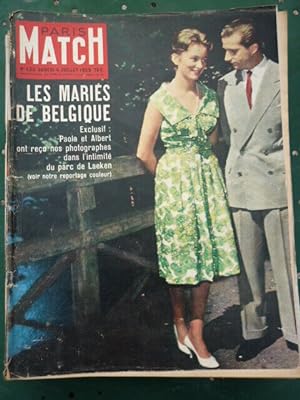 PARIS MATCH n534 4 JUILLET 1959 LES MARIES DE BELGIQUE