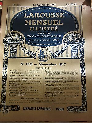Larousse Mensuel illustré Revue Encyclopédique n129 Novembre 1917