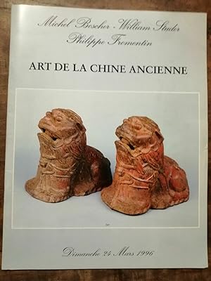 Art de la Chine Ancienne Dimanche 24 Mars 1996