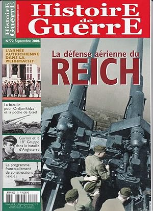 Histoire de guerre n 72 septembre 2006 La défense aérienne du Reich Gorrini