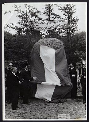 Ancienne photo 68 SEPPOIS LE BAS inauguration monument Groupe Mobile d'Alsace