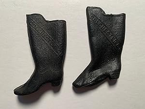 Colchester Rubber Company Black Miniature Rubber Advertising Boots