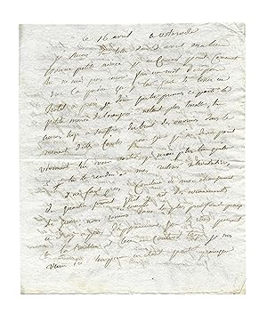 Longue et superbe lettre du maréchal Davout, écrite lors de la campagne de Pologne, au défit de l...