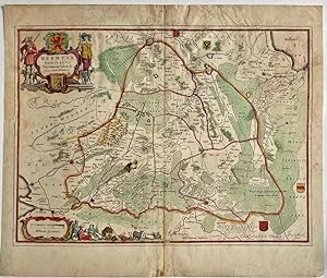 [Cartography, Drenthe] Handcolored engraving I Drentia Comitatus., published 1666, 1 p.