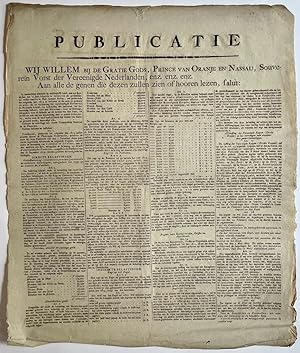 2 Publications / Affiche Brabant 1813 | Publicatie. Wij Willem, vorst der Vereenigde Nederlanden,...
