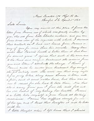 Autograph Letter from E. B. Dreher to his Sister. Return address is Headquarters 176 Regt, Pa. Ma...