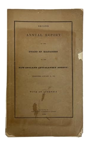 Second Annual Report of the Board of Managers . Presented January 15, 1834. With an Appendix