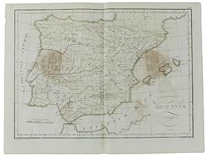 HISPANIA ANTIQUA tratta da "Tabulae geographicae orbis veteribus noti", circa 1820 - Carta geogra...
