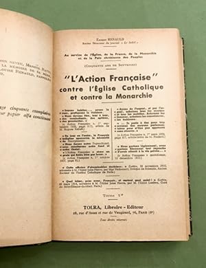 "L'Action Française" contre l'Église Catholique et contre la Monarchie.