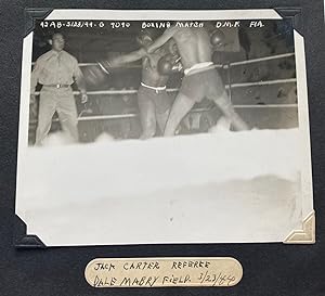 WWII SOLDIER'S PHOTO ALBUM - MAX BAER, AFRICAN AMERICAN BOXERS, DALE MABRY 1944