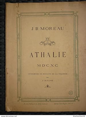 Athalie intermèdes en musique de la tragédie de Racine-1690