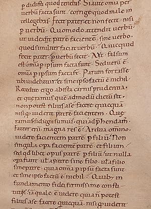 Tractatus in Iohannem, Homilies. Leaf, parchment. Italy (probably Tuscany), mid-twelfth century.