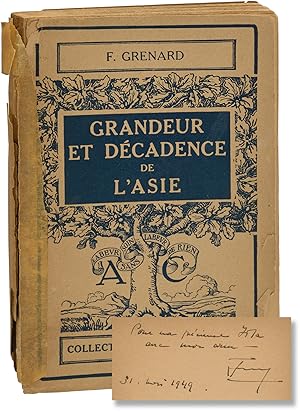 Grandeur et décadence de l'Asie (Later printing, Association Copy, inscribed by the author to Fol...